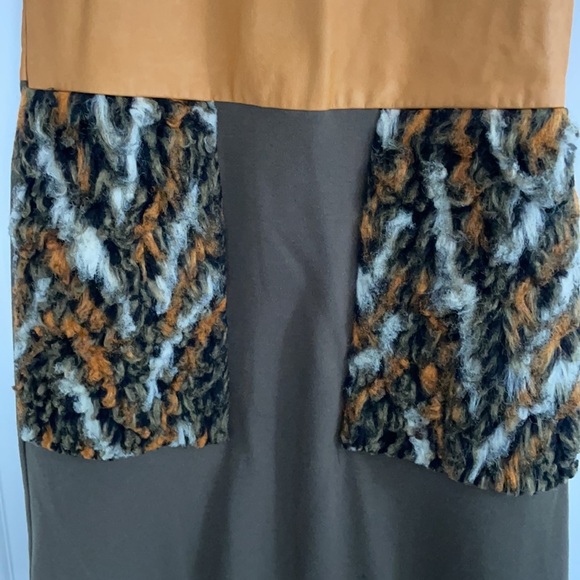 Alitsa girls faux leather and fur dress sz 14 - Picture 3 of 5